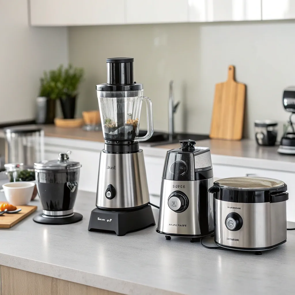 A stylish collection of modern kitchen appliances